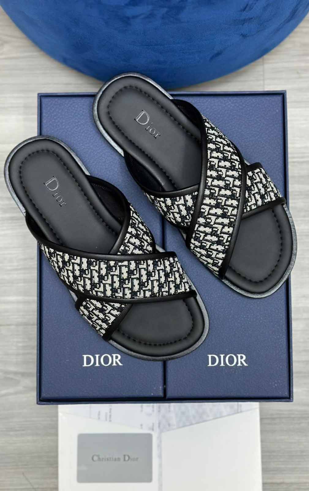 Dior’s Elegant Black Sandals SKU D-105