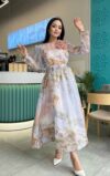 Luminosity Floral-Print Silk Dress-Z-D-108