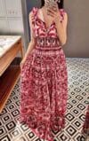 Red Majolica Print Cotton Long Dress-D&G-D-01