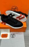 Sneaker Shoes White Black Orange Leather