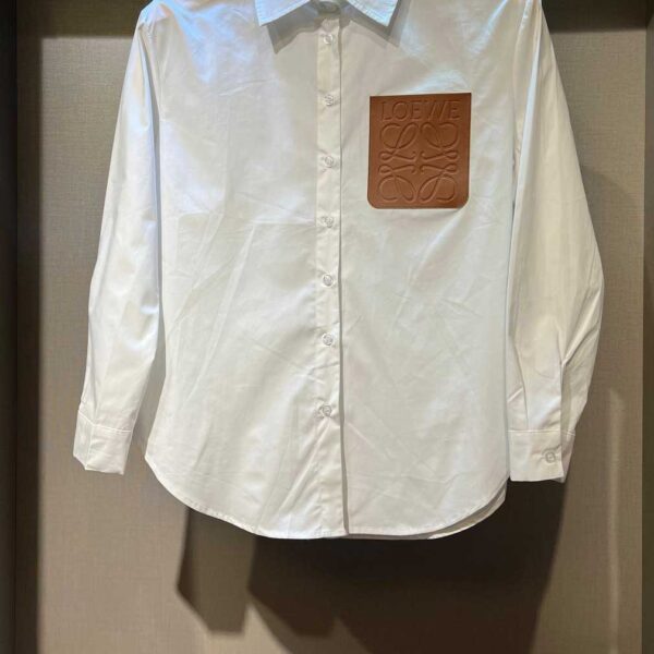 White Denim shirt with logo-L-SI-012