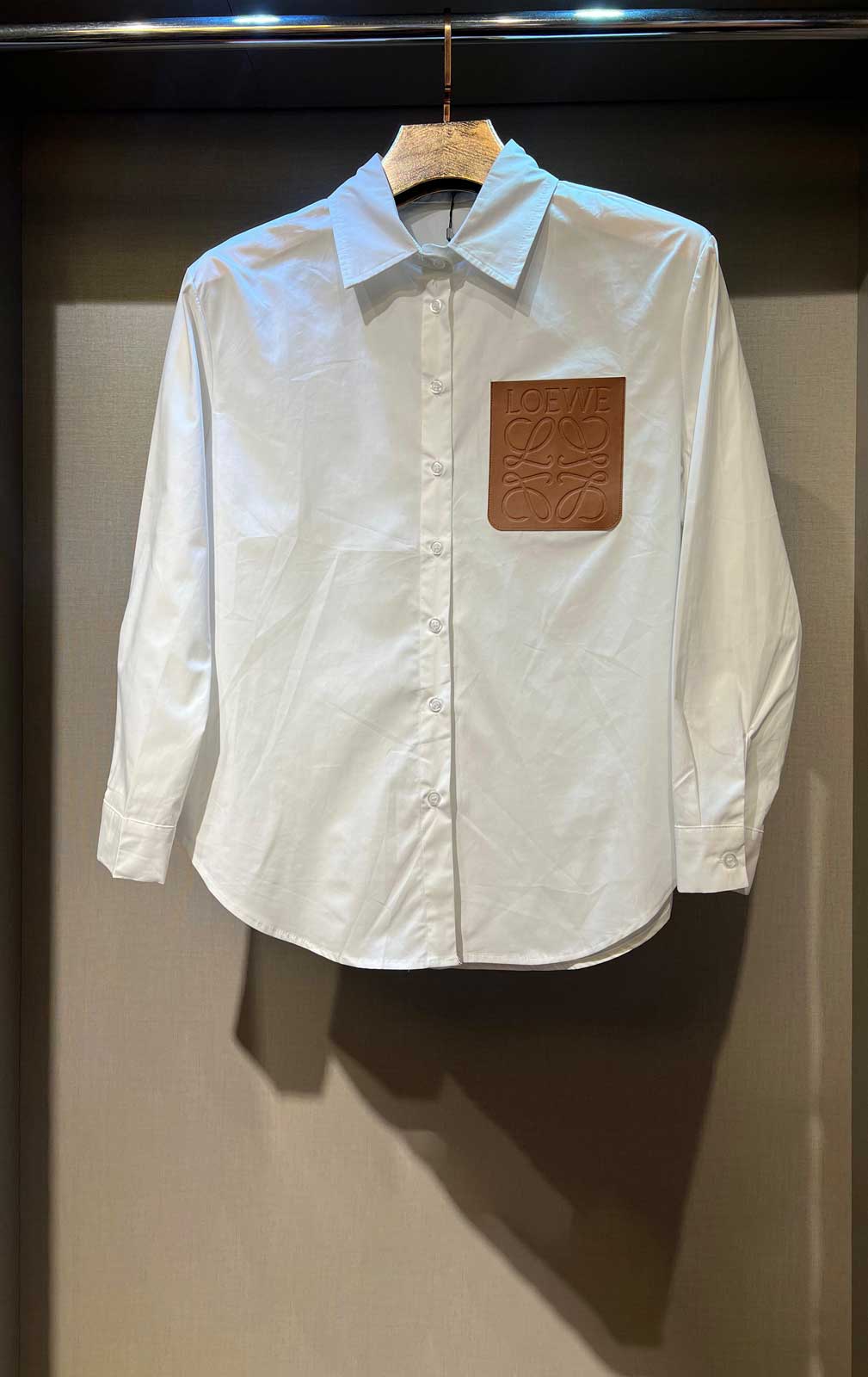 White Denim shirt with logo-L-SI-012