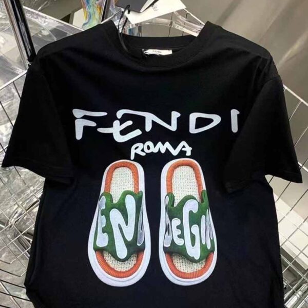Fendi Logo Cotton T-Shirt-F-TI-6