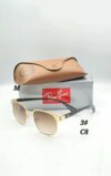 Golden Brown Gradient Sunglasses-3#C8
