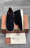 Walk Leather-Trimmed Knitted Sneakers-LP-S-56